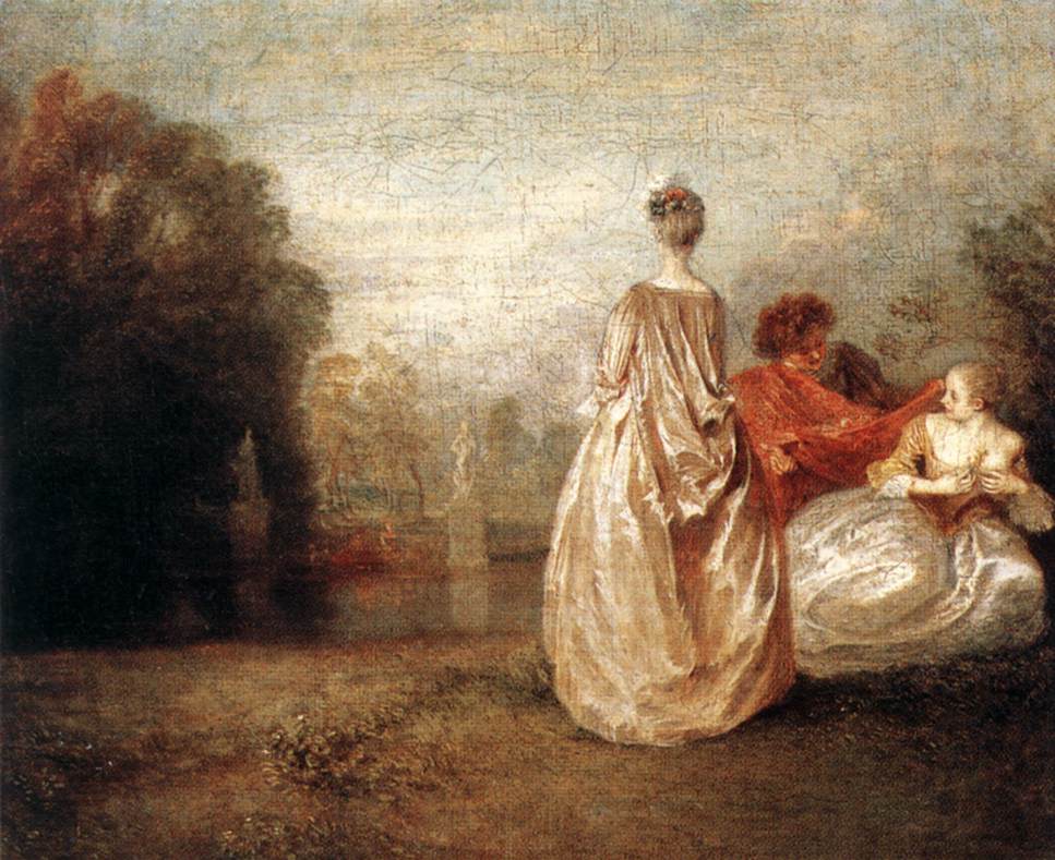 WATTEAU, Antoine Two Cousins